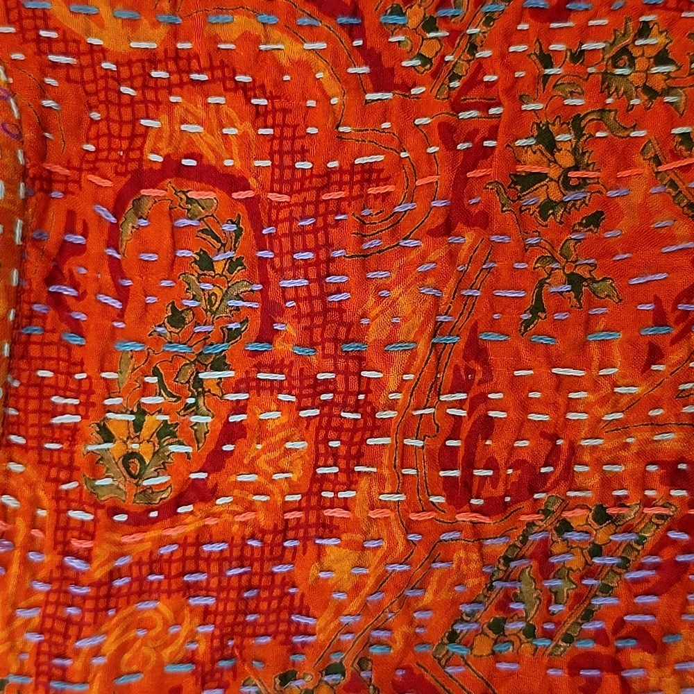 Kantha Patterned Boho Artisan Made Lightweight Sp… - image 13